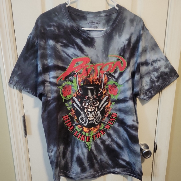 Sold Poison Ride Like The Wind Rock Band Concert Unisex T-Shirt Large Tie Dye - Picture 3 of 10